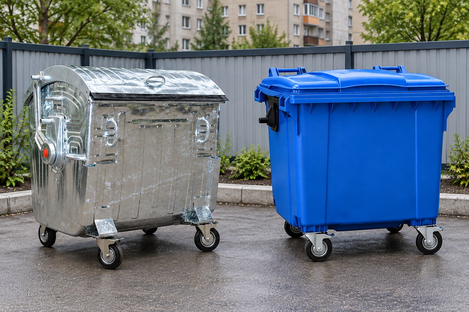 Виды контейнеров для мусора и их объем