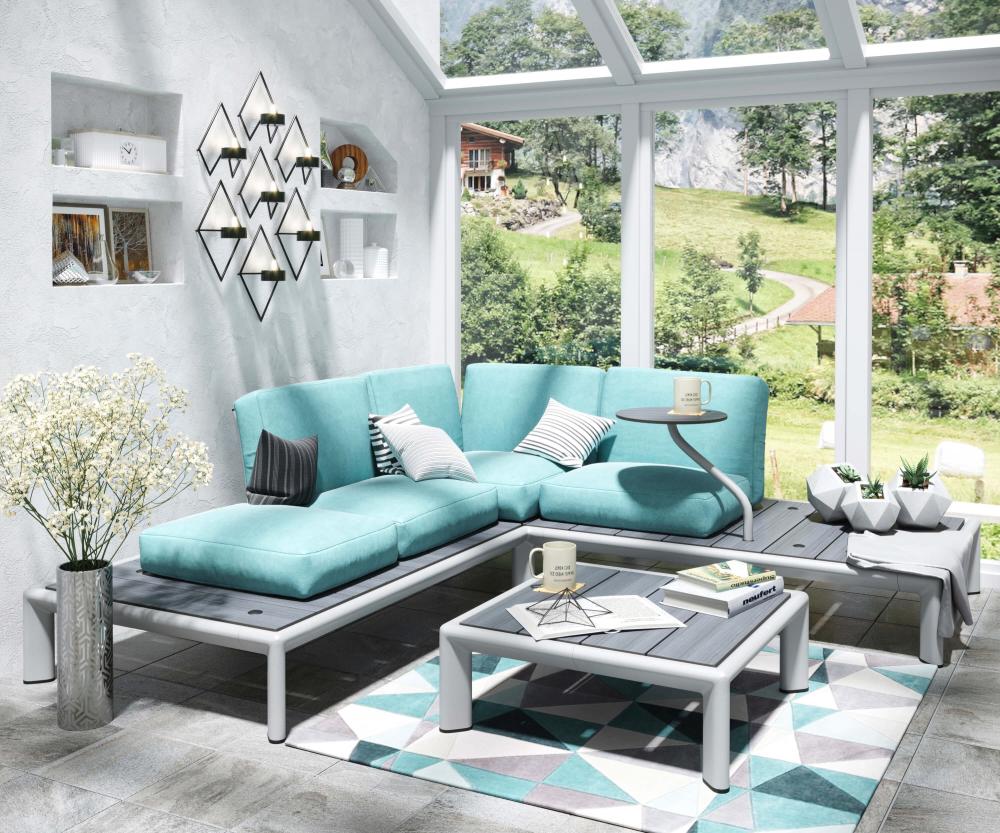 Диван угловой «Лаундж пад» (2/4/4/0/кр)