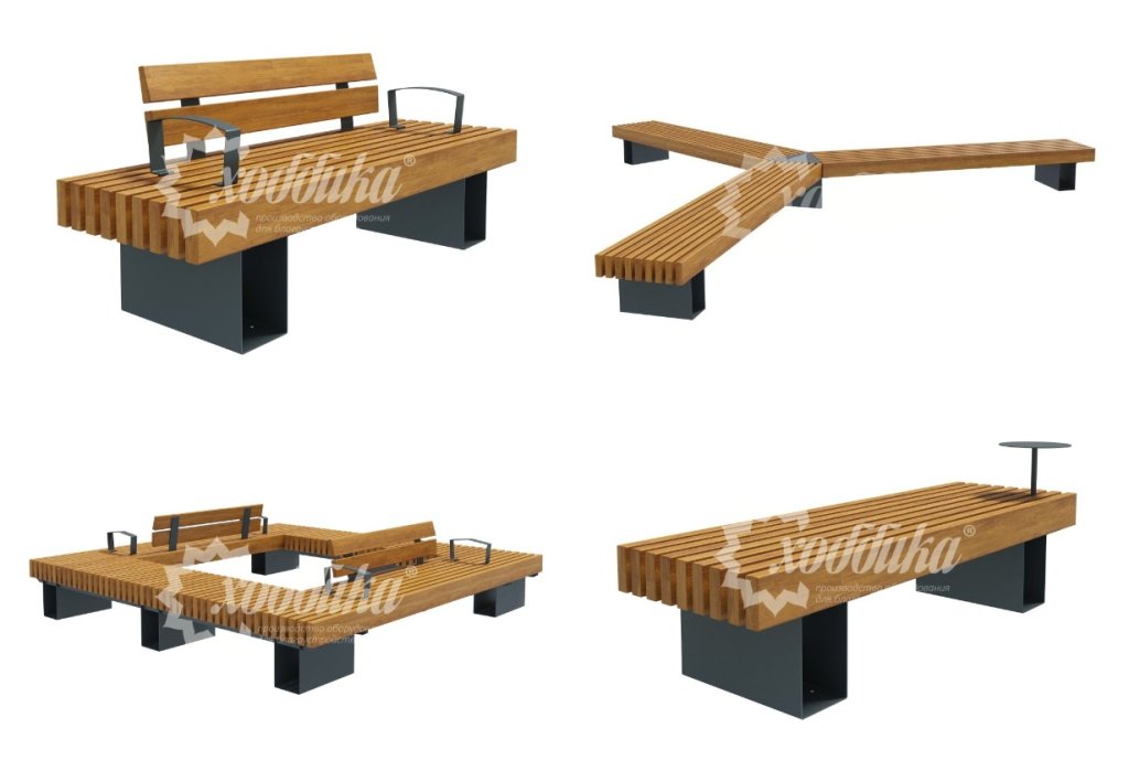 Классическая прямая, трехлучевая и вокруг дерева: встречайте линейку скамеек &laquo;Лондон&raquo; - 1