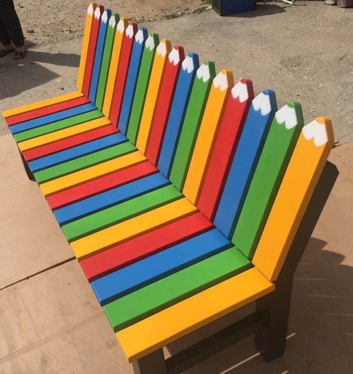 Скамейка для детских площадок «Палитра» произведена и готова к отгрузке! - 2