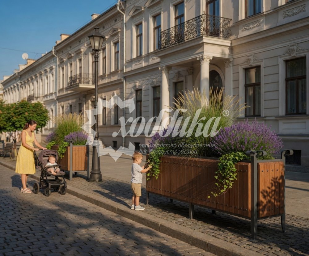 Вазон садово-парковый «Топаз» 2260х445х725 мм - 3