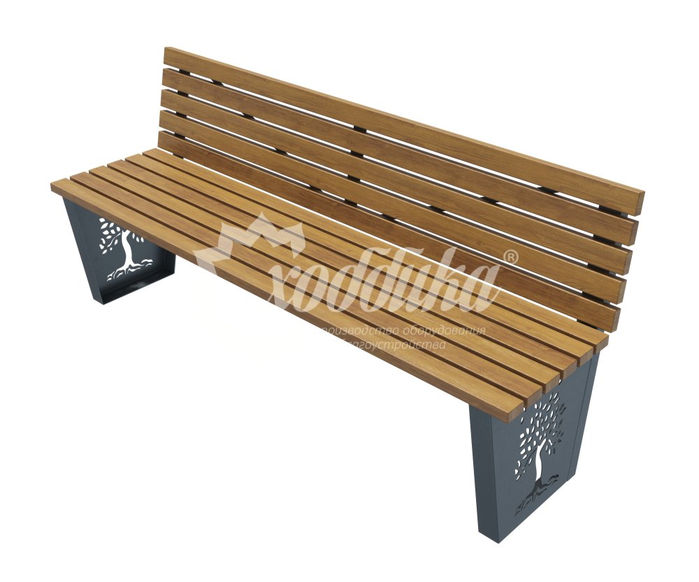 Скамейка стальная «Глобус» - 3