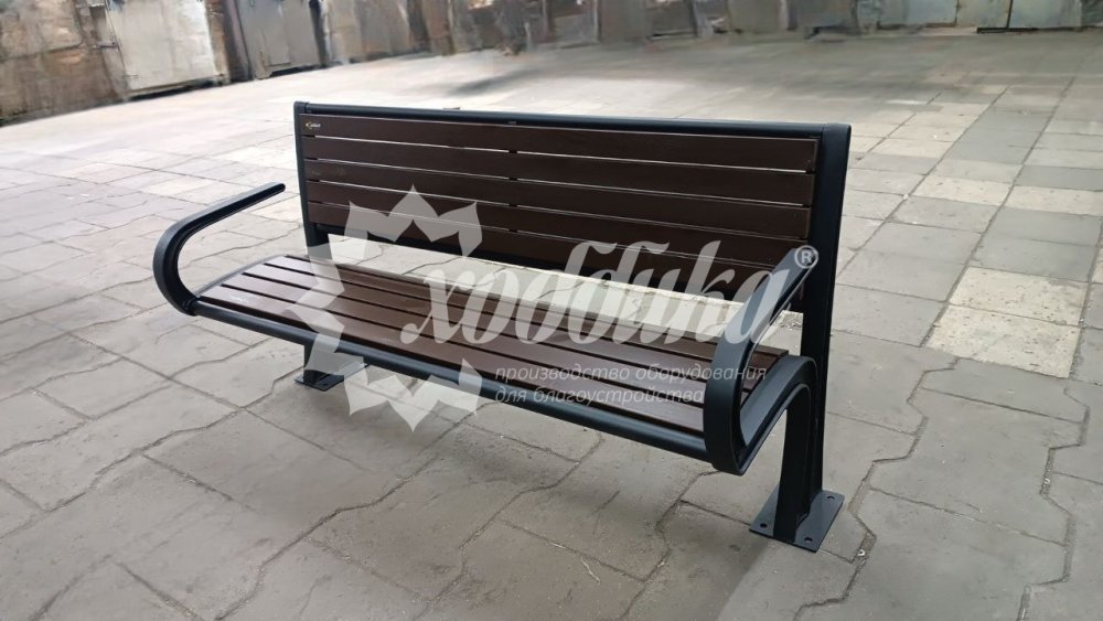 Скамейка алюминиевая «Сидней» 1,8 м палисандр распродажа - 2