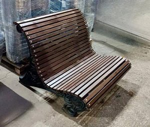 Скамейка чугунная «Санкт-Петербург» 1,2 м палисандр распродажа