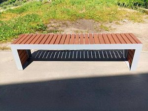 Скамейка стальная «Ладья» без спинки 1,8 м распродажа