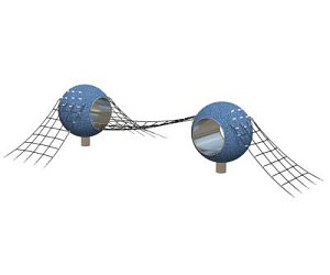 Сфера из EPDM крошки «Баббл Роуп - 3» с канатами