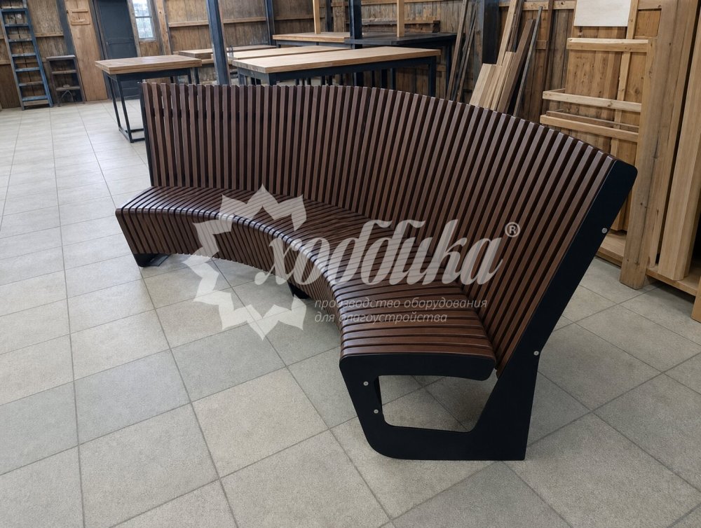 Скамейка стальная полукруглая «Авиньон» - 15