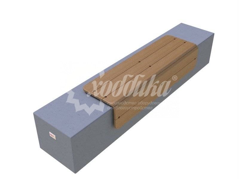 Скамейка бетонная «Сколково-1» без спинки - 5