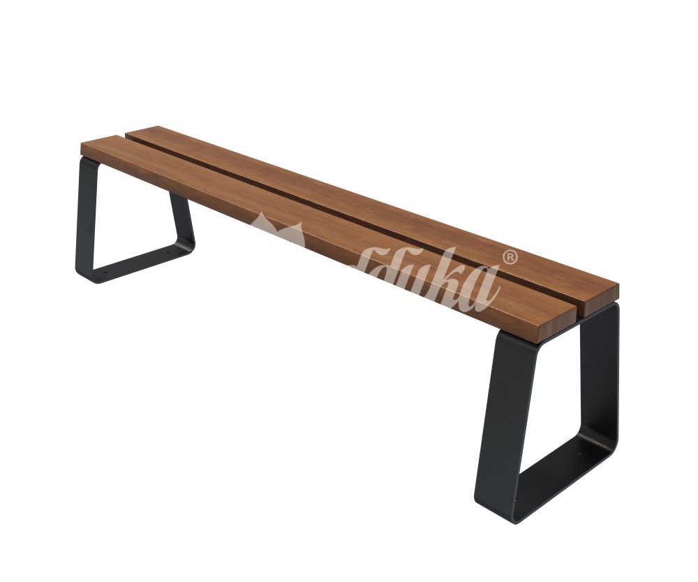 Скамейка стальная «Колледж» без спинки - 10