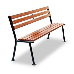 Скамейка стальная «Прима» 2,0 м (3 опоры) палисандр распродажа