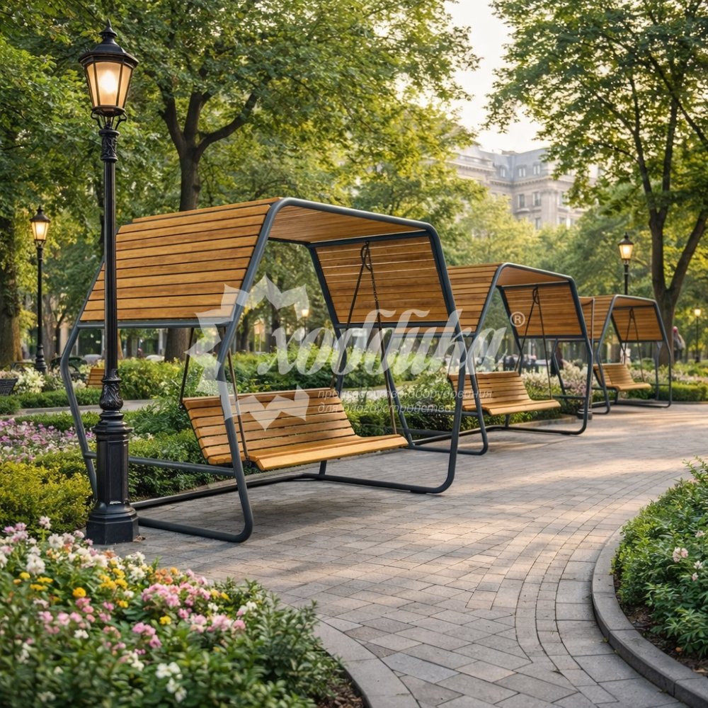 Садово-парковые качели «Грани Вуд» - 4