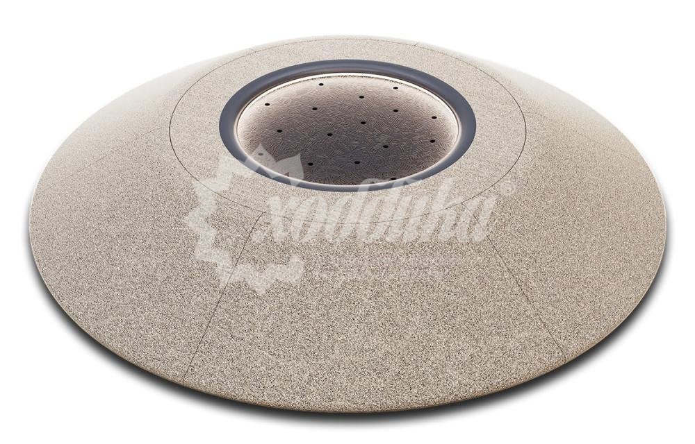 Батут в холме с резиновым полотном «Forsa C-1000» с подушками из EPDM-крошки с подсветкой