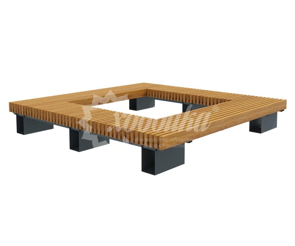 Скамейка стальная вокруг дерева или столба «Лондон»