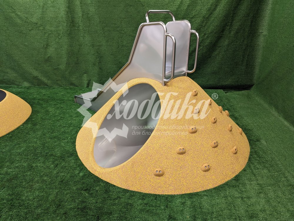 Кочка из EPDM крошки «Баббл Плэй» с тоннелем, горкой и зацепами - 1
