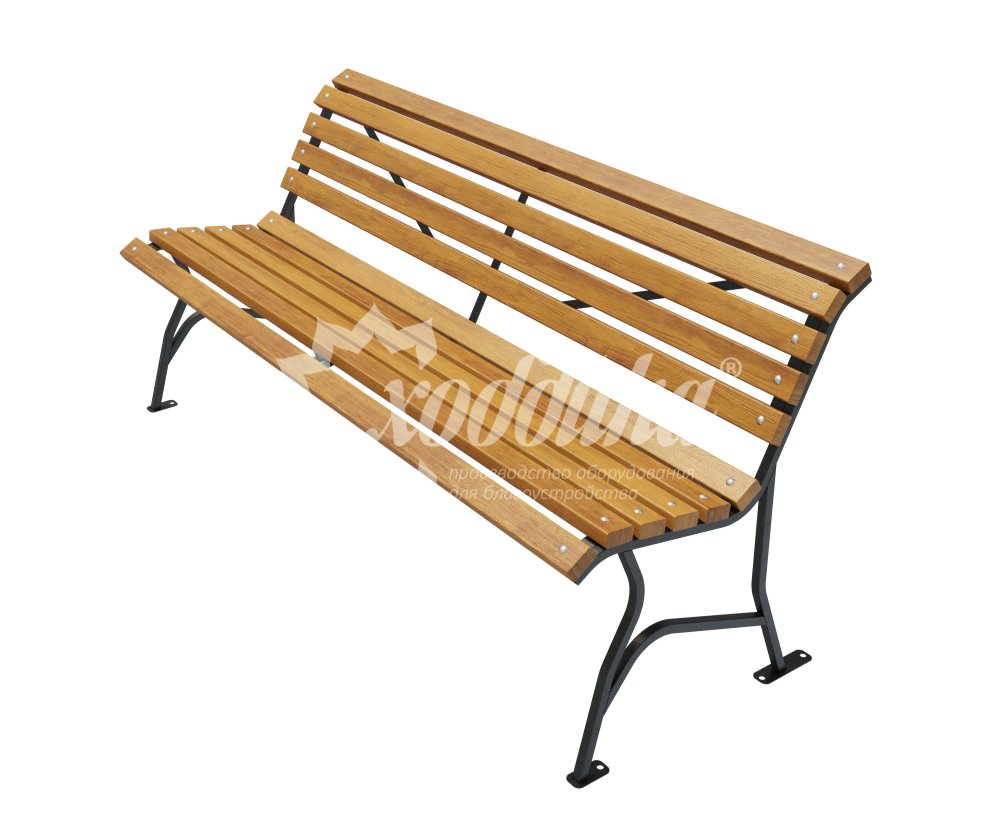 Скамейка стальная «Элегант» без подлокотников - 2