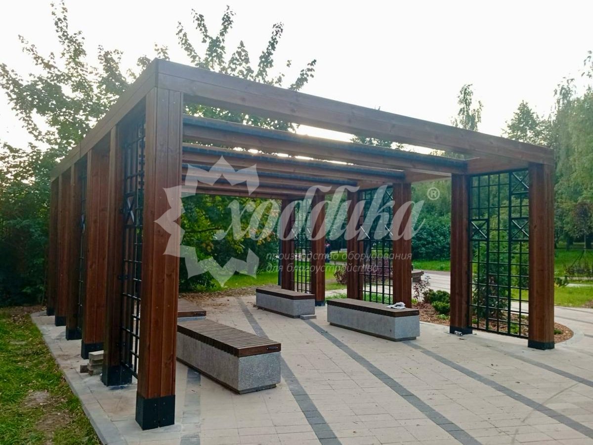 Осень в стиле комфорта: трибуны, указатели, вазоны, перголы - 24