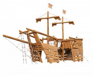 Игровой комплекс ARTWOOD «Корабль Венеция» с горкой и мачтами