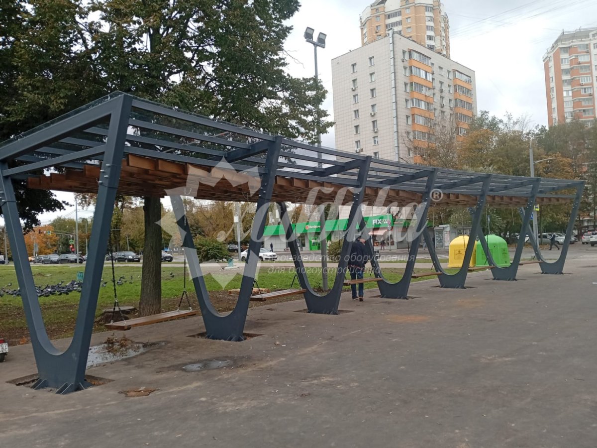 Осень в стиле комфорта: трибуны, указатели, вазоны, перголы - 51