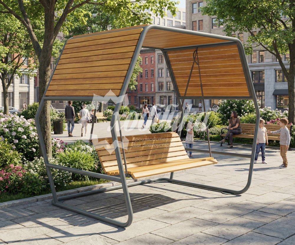 Садово-парковые качели «Грани Вуд» - 2