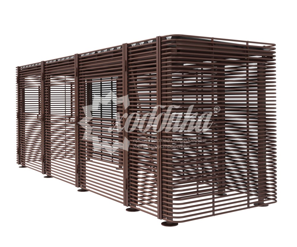 Контейнерная площадка для ТБО «МАФ - 6 PRO MAX» с хозблоком - 2