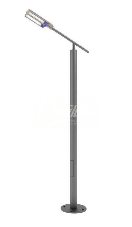 Стальной фонарный столб «Модерн-С» со светильником