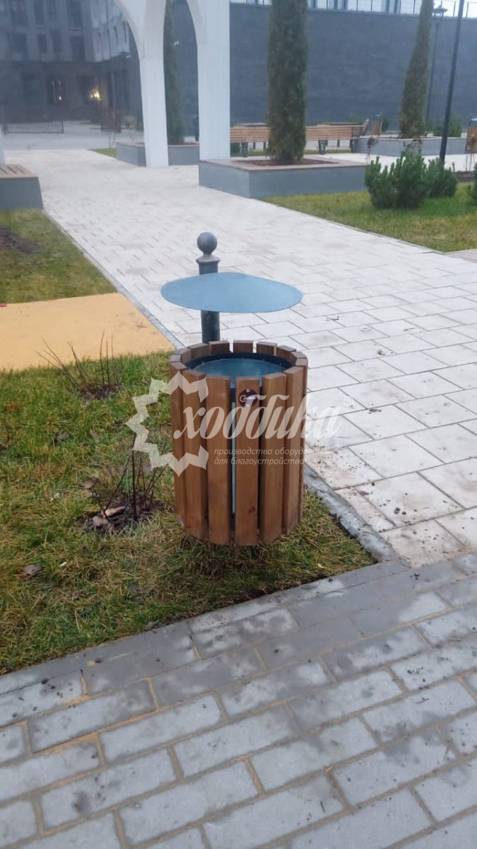 Урна комбинированная чугунная на столбике №4 - 6