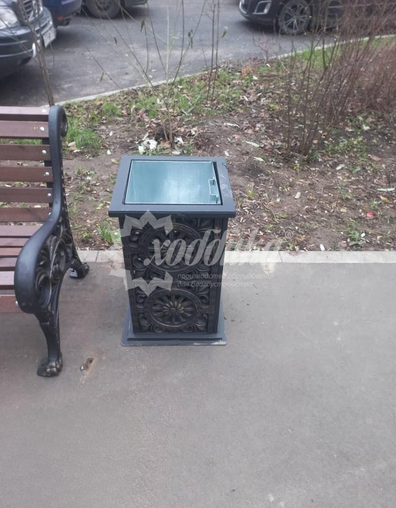 Урна чугунная квадратная «Валдай» - 12