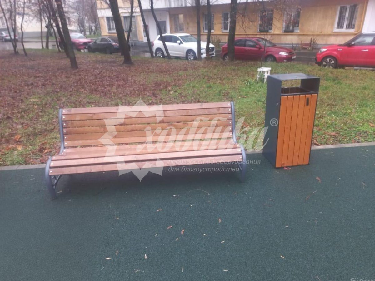 Яркий след ноября: радиусные скамейки, урны, контейнерные площадки для ТБО - 23