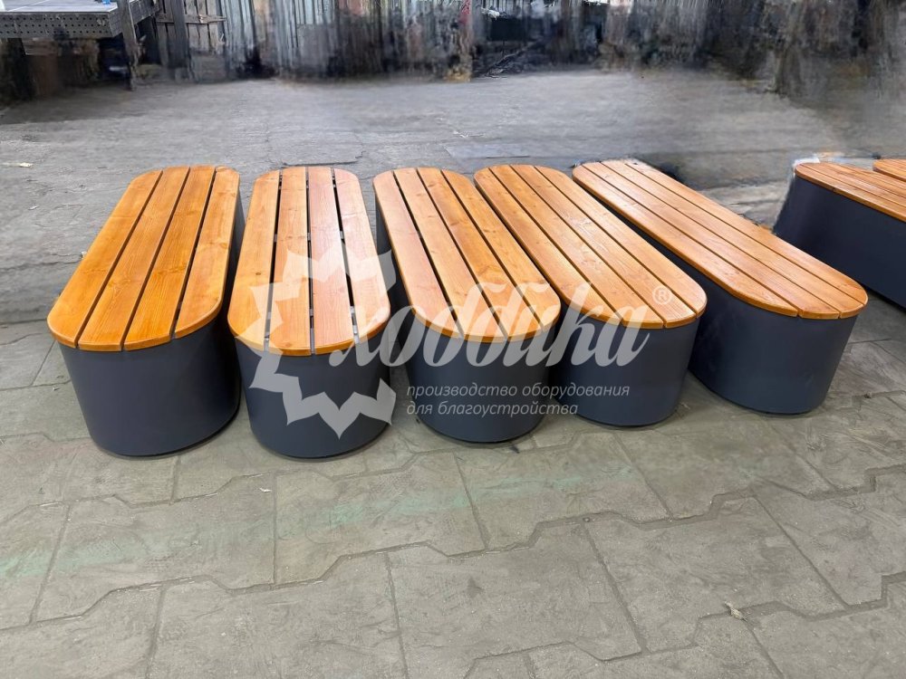 Скамейка «Селена Вуд» овальная - 4