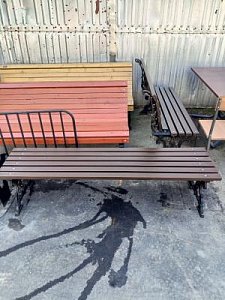 Банкетка чугунная «Ампир» 1,8 м палисандр распродажа