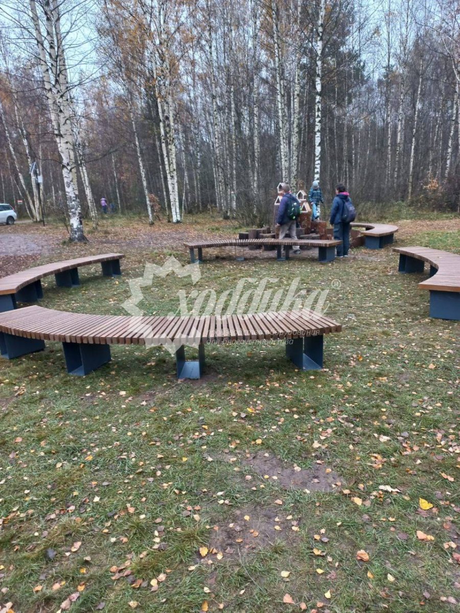 Скамейка стальная «Радиус» - 35