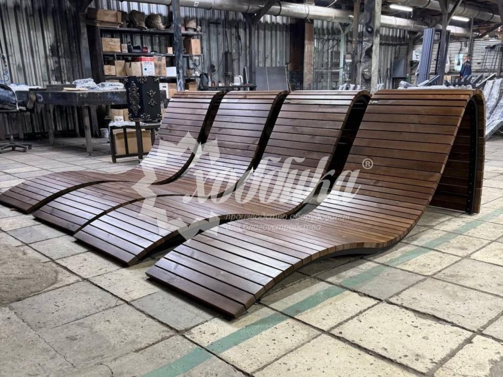 Парковый лежак «Волна» - 4