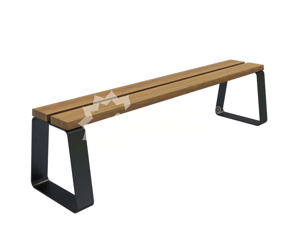 Скамейка стальная «Колледж» без спинки - 7