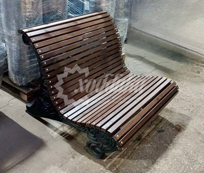 Скамейка чугунная «Санкт-Петербург» 1,2 м палисандр распродажа