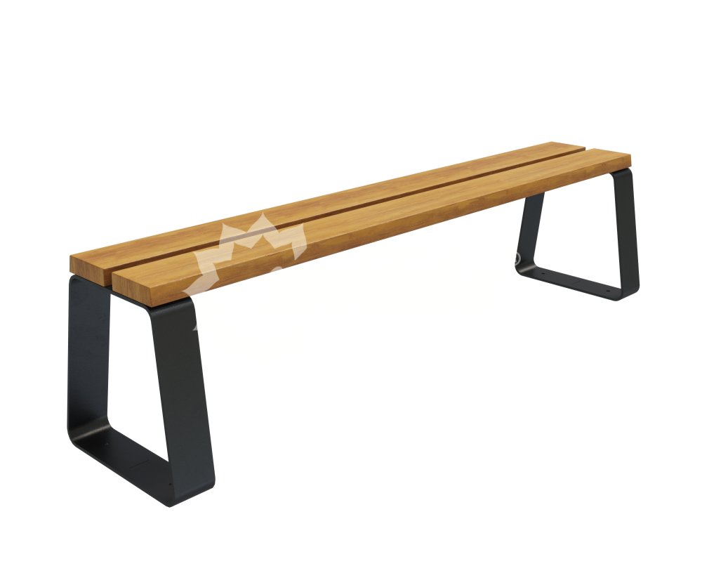 Скамейка стальная «Колледж» без спинки - 6