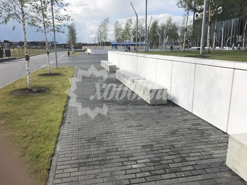 Скамейка бетонная «Сколково» без спинки - 9