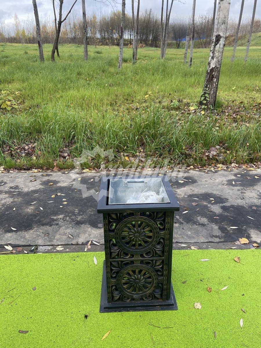 Урна чугунная квадратная «Валдай» - 9