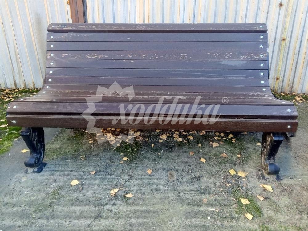 Скамейка чугунная «Франк» 1,5 м палисандр распродажа