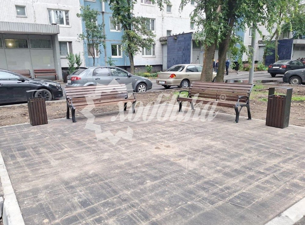 Скамейка чугунная «Голландия» с подлокотниками - 23