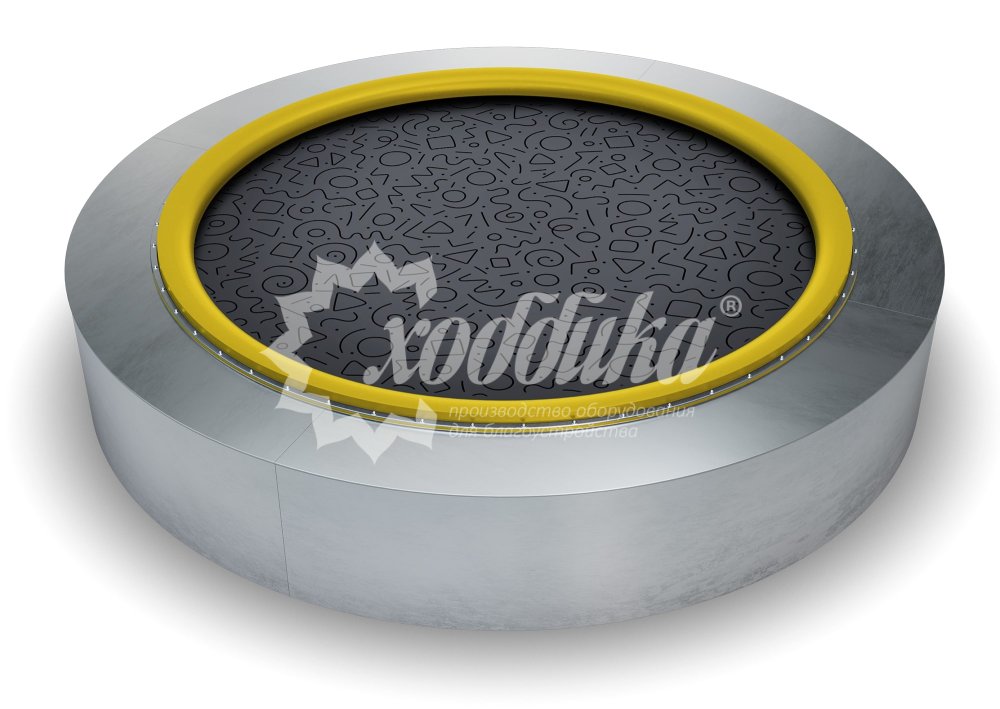 Батут с универсальным резиновым полотном «Forsa C-1500» круг с цветным защитным бортом - 2