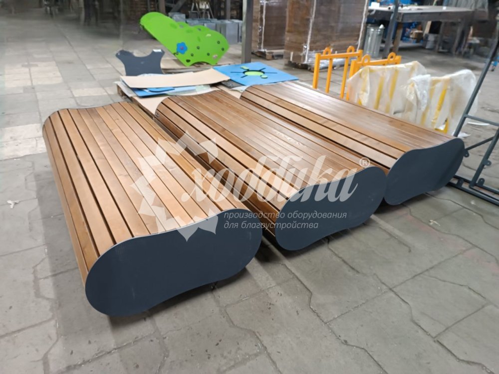 Скамейка стальная «Калипсо» без спинки - 12