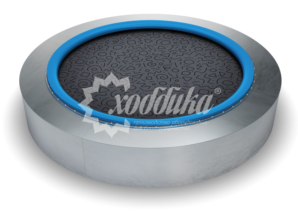 Батут с универсальным резиновым полотном «Forsa C-1500» круг с цветным защитным бортом - 1