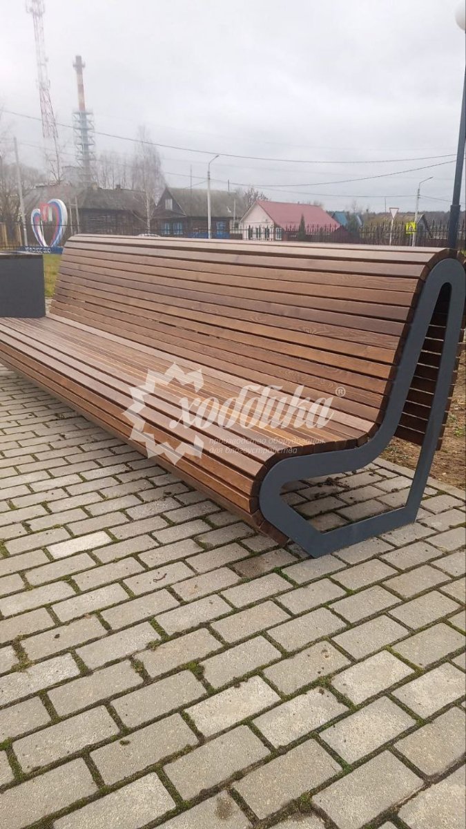 Скамейка стальная «Парабола» - 28