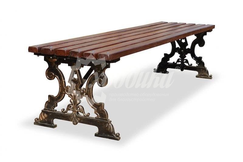 Банкетка чугунная «Ампир» 1,8 м палисандр распродажа