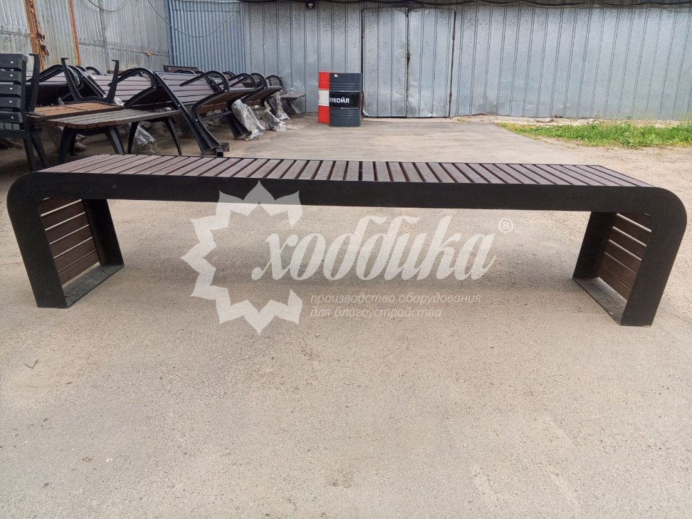 Скамейка стальная «Флеш» без спинки 2,1 м распродажа - 1