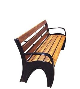 Скамейка чугунная «Волна» 1,8 м орех распродажа