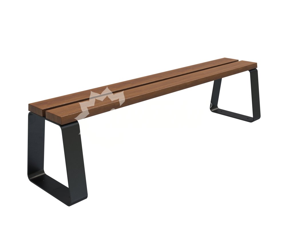 Скамейка стальная «Колледж» без спинки - 9