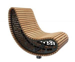 Кресло стальное «Филигран Уно» орех распродажа