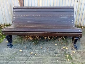 Скамейка чугунная «Франк» 1,5 м палисандр распродажа