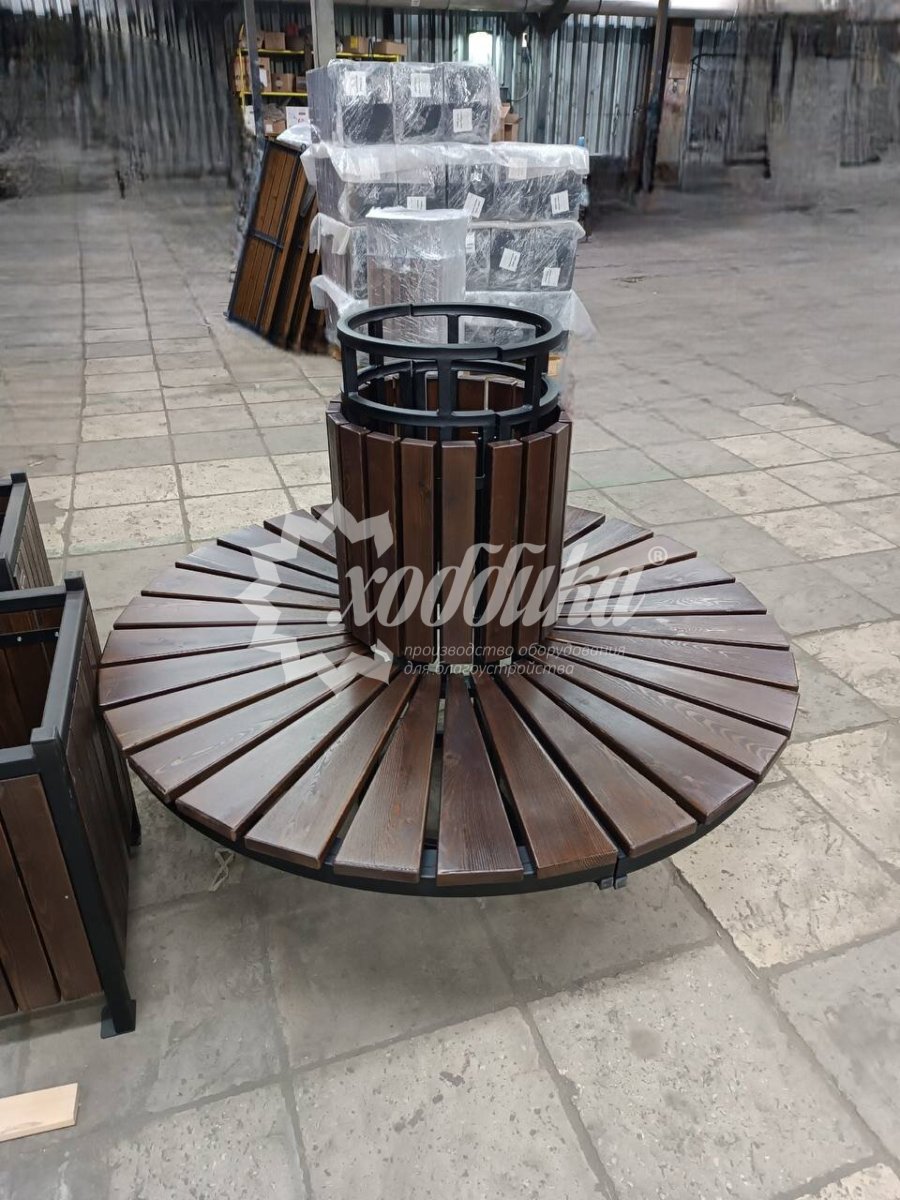 Скамейка стальная вокруг дерева или столба «Экспресс» - 15